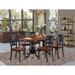 East West Furniture Dining Table Set Consist of an Oval Kitchen Table with Butterfly Leaf and Dining Chairs, Black & Cherry