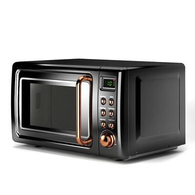 700W Retro Countertop Microwave Oven with 5 Micro Power - 18" x 14" x 10" (L x W x H)
