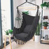 Outdoor Patio Hammock Tassel Plus Pillow Hanging Chair 3 Colors