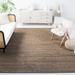 White 108 x 0.35 in Area Rug - Highland Dunes Concord Striped Handwoven Flatweave Beige Area Rug Cotton/Jute & Sisal | 108 W x 0.35 D in | Wayfair