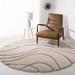 White 48 x 1 in Area Rug - Wade Logan® Ashal Abstract Shag Cream/Beige Area Rug Polypropylene | 48 W x 1 D in | Wayfair