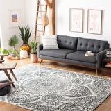 Black/White 48 x 0.35 in Indoor Area Rug - Bungalow Rose Oriental Handmade Tufted Wool Ivory/Black Area Rug Wool | 48 W x 0.35 D in | Wayfair