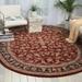 Nourison Hand-tufted Persian Floral Wool and Silk Burgundy Area Rug