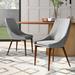 Corrigan Studio® Leonitus Linen Side Chair Fabric in Gray | 34.25 H x 19 W x 23.25 D in | Wayfair MCRW5804 41866093