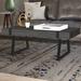 17 Stories Gurmail Sled Coffee Table Wood/Metal in Black | 16.75 H x 43.25 W x 23.6 D in | Wayfair 452E2B529A26406B93D9A455800C9752