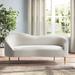 Willa Arlo™ Interiors Shurtz 67" Velvet Curved Loveseat Velvet in Brown | 30.5 H x 67 W x 31.75 D in | Wayfair 6A909E10EB1740198852924BC123D672