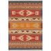 Blue/Orange 120 x 0.2 in Area Rug - Millwood Pines Clemente Southwestern Handwoven Flatweave Reversible Wool Kilim Rug | 120 W x 0.2 D in | Wayfair