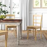 August Grove® Solid Wood Dining Chair Wood in Brown | 35.24 H x 18.11 W x 19.3 D in | Wayfair ATGR1106 29585597