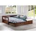 Harriet Bee Bechtold Twin to King Solid Wood Frame Extendable Daybed w/ 2 Drawers & Trundle Guest bed Wood in Brown | 25 H x 97 W x 77 D in | Wayfair