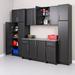 Ebern Designs Bovey 65" H x 32" W x 16" D Storage Cabinet Manufactured Wood in Black | 65 H x 32 W x 16 D in | Wayfair