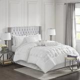 Mercer41 Celino 7 Piece Tufted Comforter Set Polyester/Polyfill/Microfiber in White | Full Comforter + 6 Additional Pieces | Wayfair