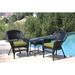 August Grove® Byxbee 3 Piece Seating Group w/ Cushions Synthetic Wicker/All - Weather Wicker/Wicker/Rattan in Black | Outdoor Furniture | Wayfair
