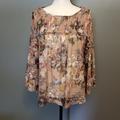 Anthropologie Tops | Anthro Akemi + Kin Patrizia Floral Lace Top | Color: Cream/Pink | Size: S