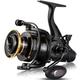 Sougayilang Carp Reels,Smooth Powerful Spinning Fishing Reel 6+1BB Carp Bait Runner Reels,Max Drag 33LB Saltwater/Freshwater Sea Fishing Reel-70