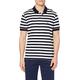 Tommy Hilfiger Men's Stripe Regular Polo Shirt, Desert Sky/White, M