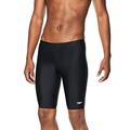 Speedo Men's Powerflex Eco Solid Jammer Swimsuit Short, New Black, 32