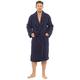 Sockstack Men's Towelling Robe 100% Cotton Dressing Gown Robes, M L XL, Gift R566 (L/XL, Navy)