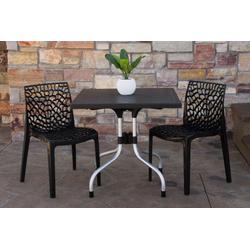 Lyra Patio Table with Two Karissa Chairs - Strata Furniture BLYKABL