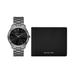 Oversized Slim Runway Gunmetal Watch And Jet Set Charm Leather Wallet Gift Set - Metallic - Michael Kors Watches