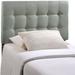 Emily Grey Button-tufted Fabric Twin-size Headboard