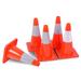 5 pcs 18" Slim Fluorescent Safety Parking Traffic Cones - 10.8" x 10.8" x 18" (L x W x H)