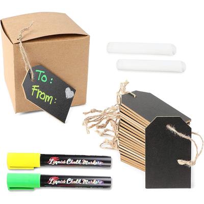 Chalkboard Tags with Chalk Markers and Sticks (24 Pieces)