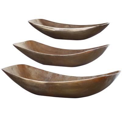 Uttermost Anas Antique Brass Bowls (Set of 3)