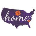 Clemson Tigers 18'' x USA Shape Cutout Sign