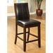 Red Barrel Studio® Hlastava 25.5" Counter Stool Wood/Upholstered/Leather in Black/Brown | 41.25 H x 19 W x 21.75 D in | Wayfair