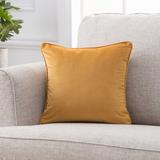 Mercer41 Liyanna Solid Color Velvet Decorative Throw Pillow Cover Velvet in Yellow | 18 H x 18 W x 1 D in | Wayfair