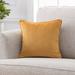 Mercer41 Liyanna Solid Color Velvet Decorative Throw Pillow Cover Velvet in Yellow | 18 H x 18 W x 1 D in | Wayfair