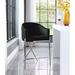 Willa Arlo™ Interiors Niko 26.5" Counter Stool Upholstered/Velvet/Metal in Gray/Black | 38 H x 23.5 W x 22.5 D in | Wayfair