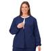 Plus Size Women's Jockey Scrubs Women's Snap to it Warm-Up Jacket by Jockey Encompass Scrubs in New Navy (Size M(10-12))