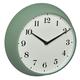 TFA Dostmann Analogue Retro, 60.3540.04, Radio-Controlled Wall Clock, Metal, Green, Plastic Glass, (L) 270 x (B) 82 x (H) 270 mm