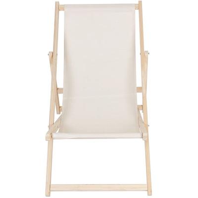 Melko Liegestuhl Beige Strandstuhl Faltliege Campingliege Sonnenliege Gartenliege Image