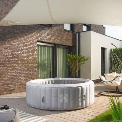 Outdoor Whirlpool splash - Ø208 cm 6 Personen Farbe: Beton Pool Outdoor Hot Tub - Home Deluxe