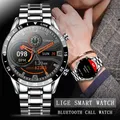 LIGE-Montre connectée de marque de luxe pour hommes bracelet en acier moniteur d'activité