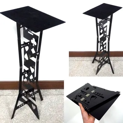 Table pliante magique en aluminium (alliage couleur noire) magiciens meilleure scène de Table gros