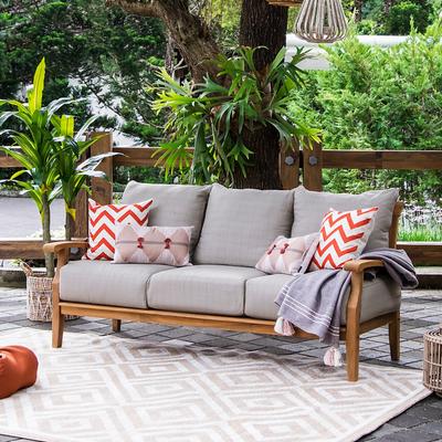 Cambridge Casual Leon Teak Outdoor Deep Seating Sofa