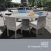Oasis 60 Inch Outdoor Patio Dining Table with 6 Armless Chairs