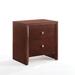 Modern Designs 24-Inch 2-Drawer Wooden Nightstand - Brown Cherry