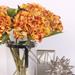 FloralGoods Silk Hydrangea Stem in Yellow Orange 18" Tall