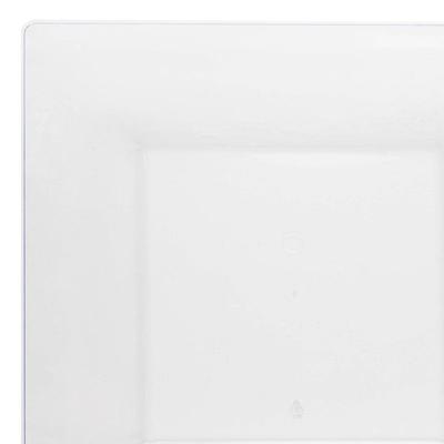 Modern Solid Square Disposable Plastic Plate Packs - Party Supplies