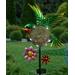 Exhart Bird Feeders Green - Green Hummingbird Solar Bird Feeder Stake