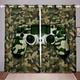 Camo Gamepad Curtains Kids Boys Limited Camouflage Video Game Gamepad Curtains for Bedroom Living Room Gamer Game Controller Windows Drapes Hidden Military Room Decoration,W46*L54