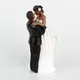 Figurine de Gâteau de Mariage Peau Noire Couple de Mariés Fournitures de Décoration Nouvelle