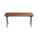 Rectangular Folding Table Wood/Metal in Black/Brown AmTab Manufacturing Corporation | 29" H x 60" W x 18" D | Wayfair 185PA