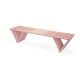 Union Rustic Darcus Eco-Friendly Wooden Picnic Outdoor Bench Wood/Natural Hardwoods in Pink | 17 H x 72 W x 18 D in | Wayfair XQBC70YPDR