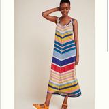 Anthropologie Dresses | Fun Bright Summer Maxi Dress By Anthropologie | Color: Blue/Red | Size: S