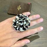 Kate Spade Jewelry | Kate Spade Black/White Flower Ring (Size 7) | Color: Black/White | Size: Size 7 Ring